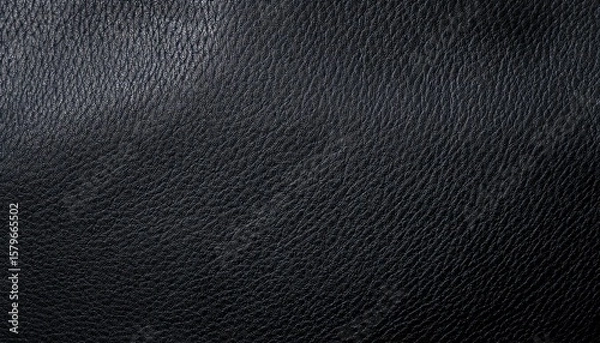 Obraz black full grain leather texture background black background