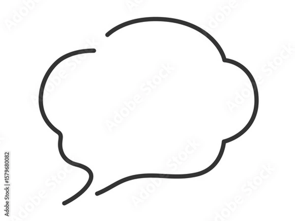 Obraz 線に抜け感のあるオシャレ吹き出しシンプル_ベクターイラスト