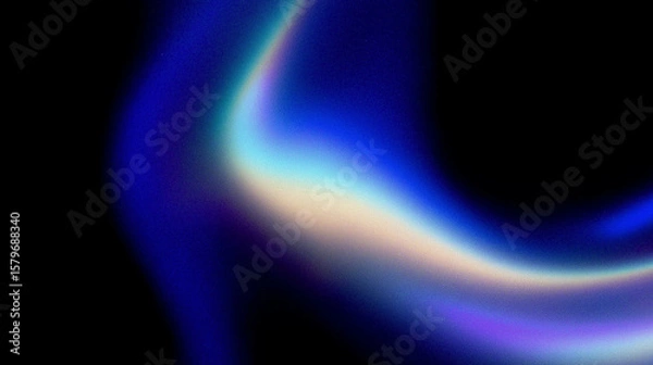 Obraz lue neon light wave on dark background