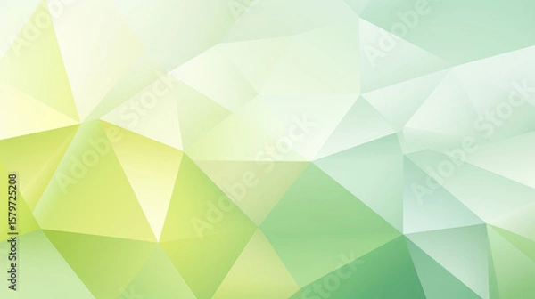 Fototapeta Green Polygon Abstract Background with Gradient Geometric Triangles and Low Poly Design for Modern Digital Art, Wallpaper, and Creative Graphic Template