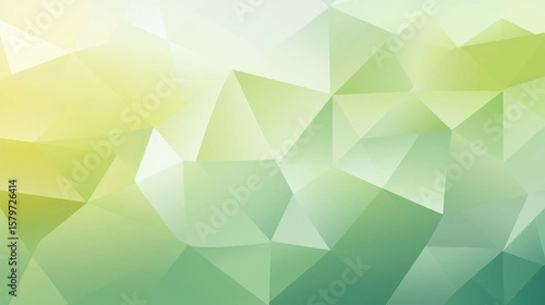 Fototapeta Green Polygon Abstract Background with Gradient Geometric Triangles and Low Poly Design for Modern Digital Art, Wallpaper, and Creative Graphic Template