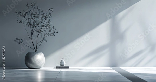 Fototapeta Abstract 3D White Paper Cut Layered Waves Background with Modern Minimal Design for Elegant Texture, Creative Art, and Contemporary Wallpaper
