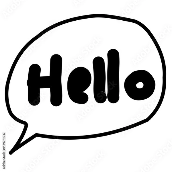 Fototapeta chat bubble icon hello