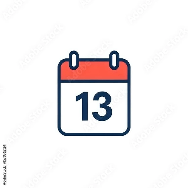 Obraz Calendar Icon with Date 13