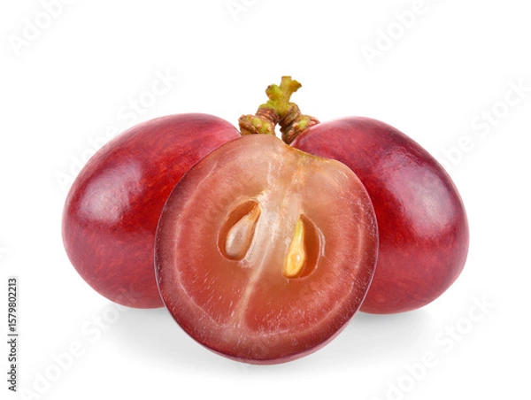 Obraz Red grape isolated on white