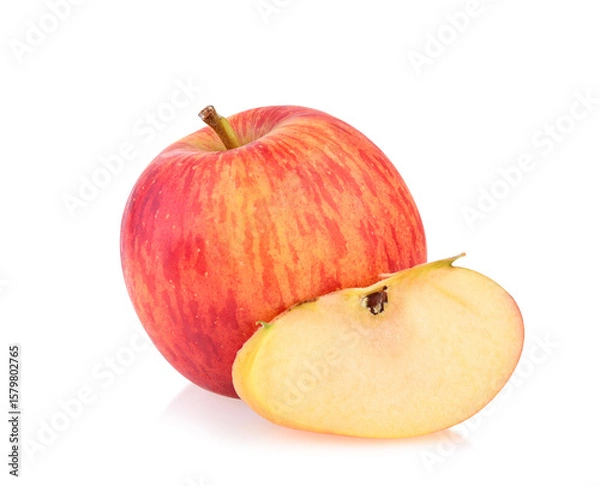 Obraz smitten apple isolate on white background