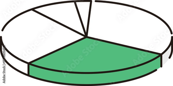 Obraz 円グラフのシンプルなイラスト素材