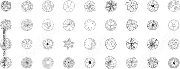 Fototapeta Mandala Symbol Vector Set – Light Grey, Sacred Geometry, Floral, Decorative, Spiritual, Circular, Pattern, Abstract, Meditation, Design

