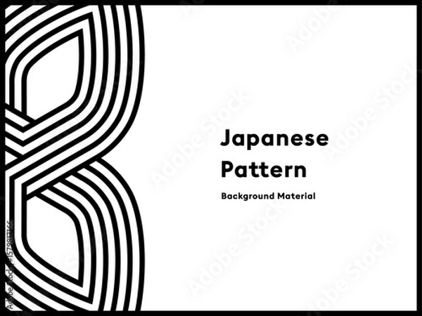 Obraz 和風で幾何学的な線の背景素材