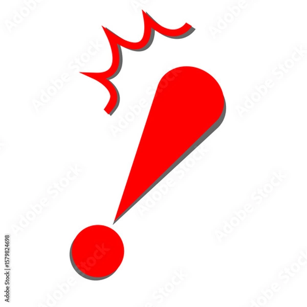 Obraz 驚くビックリマークのイラスト素材