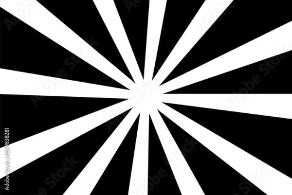 Fototapeta シンプルな黒色の集中線のイラスト