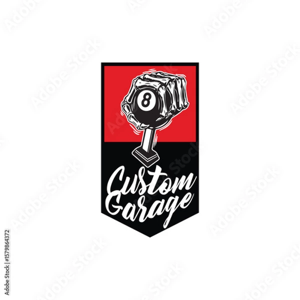 Fototapeta garage custom cars logo vector ready eps 10 format