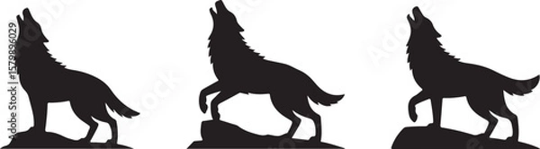 Fototapeta "Lone Howl: The Power of a Wolf Silhouette"
"Wild Spirit: Wolf in Shadow"
"Moonlit Predator: Silhouette of the Wild Wolf"