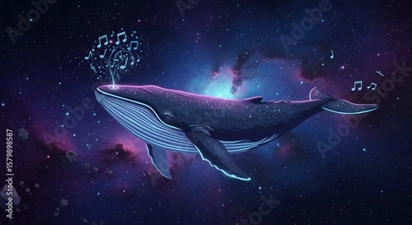 Obraz Cosmic Whale's Symphony: A Celestial Ballad in the Deepest Space