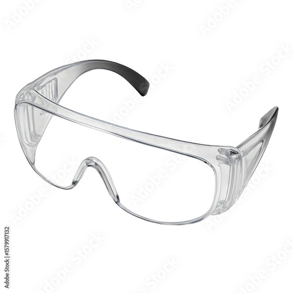 Fototapeta Isolate Transparent Transparent safety goggles designed for eye protection in various industrial environments and activities. PNG Die-Cut