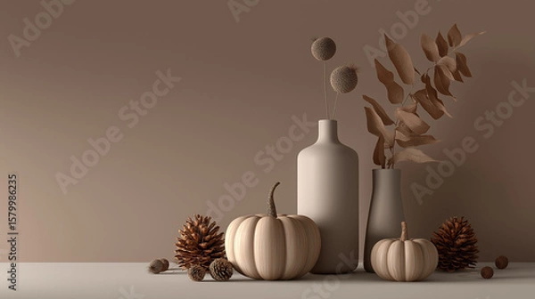 Obraz still life with acorns