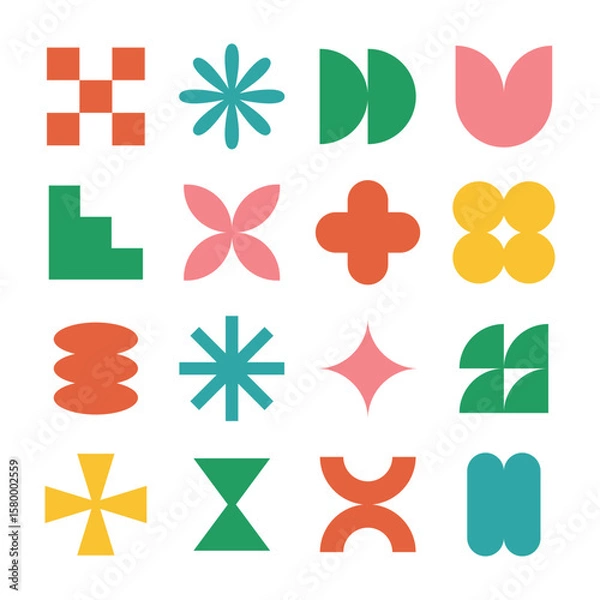 Obraz Modern Retro Geometric Shapes