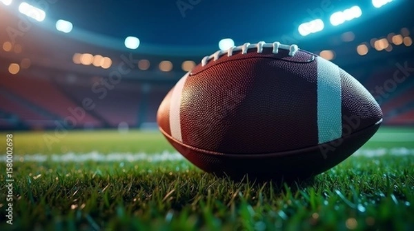 Fototapeta American "Game Night Glory: Football on the Field"  image