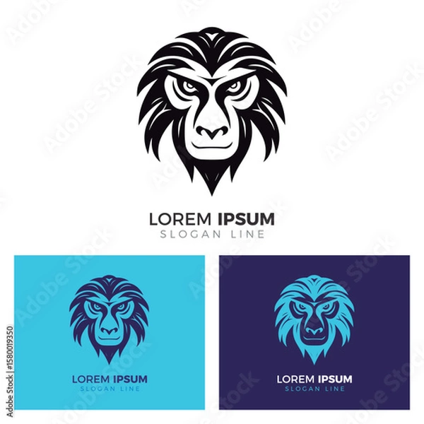 Obraz Baboon Simple Logo Design.