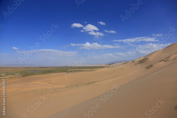 Fototapeta sand dune desert at Mongolia