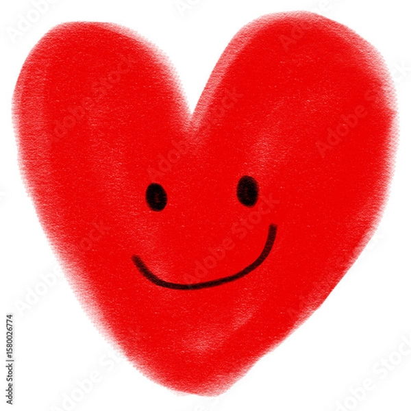 Obraz red heart cartoon