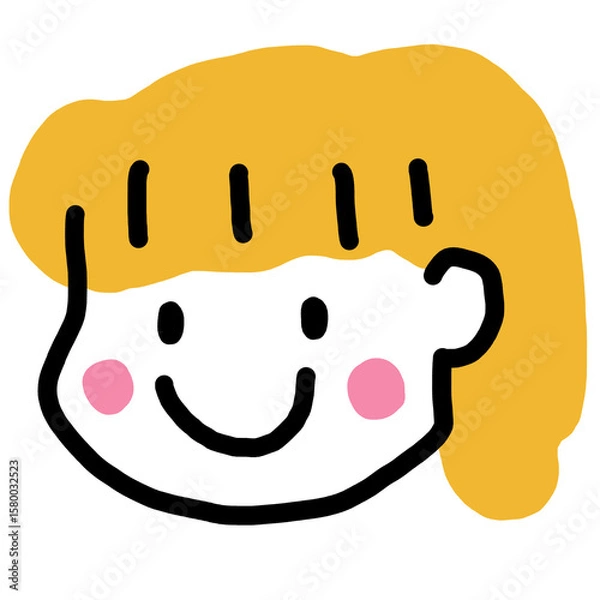 Obraz cute cartoon face