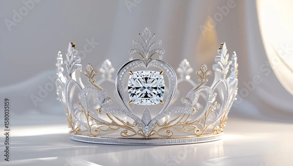 Fototapeta large intricately designed sparkling ai genrative
