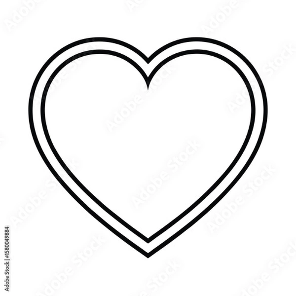 Fototapeta Minimalist Heart Icon A Simple Vector Design for Love, Health, and Valentines Day Concepts