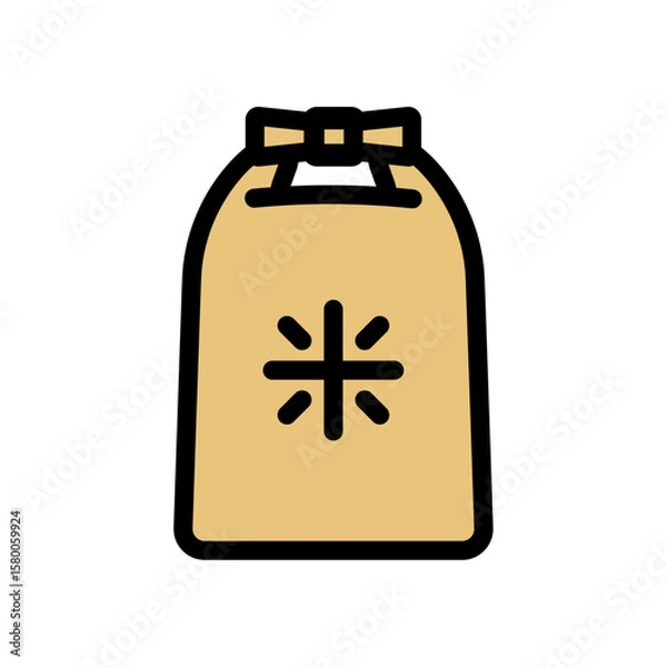 Obraz 米袋のシンプルなベクターアイコン素材