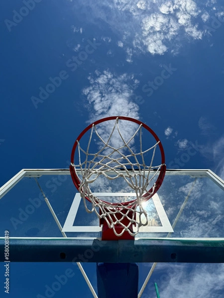 Obraz Basketball hoop on the field