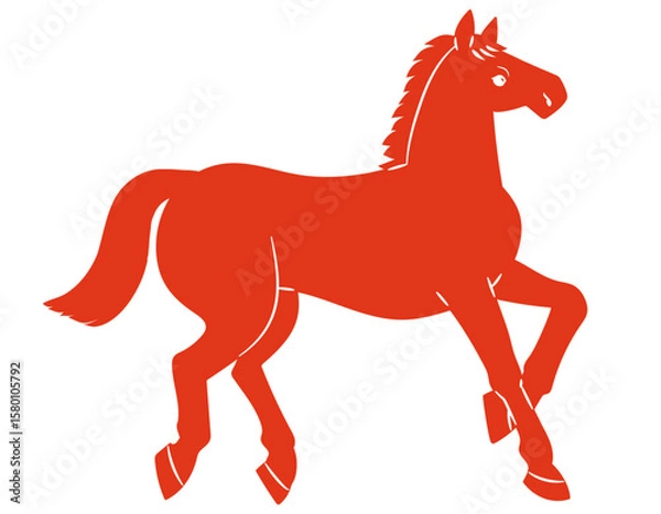 Obraz 走る馬のシルエットベクターイラスト