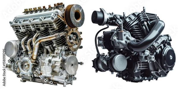 Fototapeta motor different engine close up view