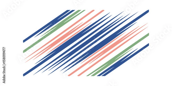 Fototapeta Diagonal lines in blue green and pink colors creating an abstract pattern on a white background style