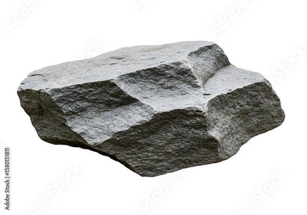 Obraz Isolated Granite Rock Stone Mineral on Transparent Background Texture