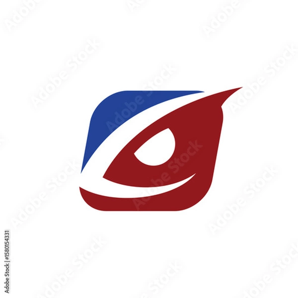 Obraz Letter O Logo with Eye Icon