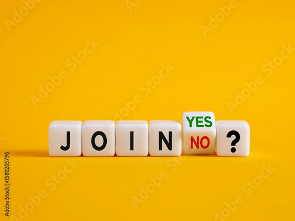 Obraz Join us: making a choice between yes and no