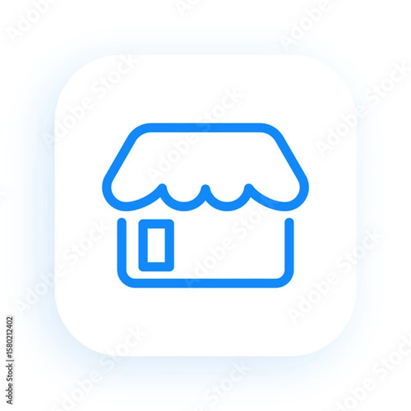 Obraz Modern Vector Storefront Shop Building Illustration