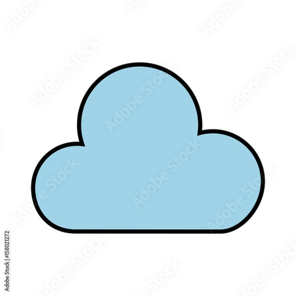Obraz cute blue cloud cartoon vector graphic design