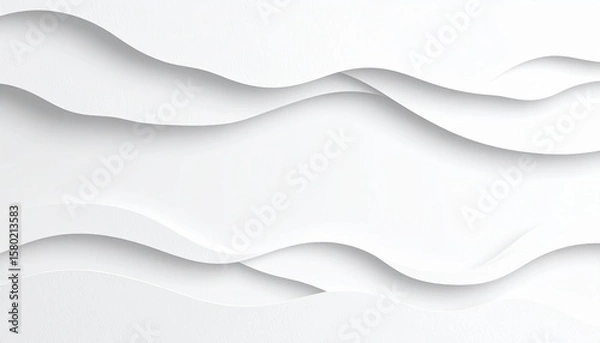 Fototapeta white abstract background with smooth curves and soft gradients, creating a clean and elegant visual style. Ideal for modern presentations, branding, websites, and product mockups