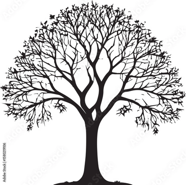 Fototapeta Tree silhouette Vector | Minimalist & Trendy Tree Silhouette Design | Unique & Stylish Tree Artwork for Vector design