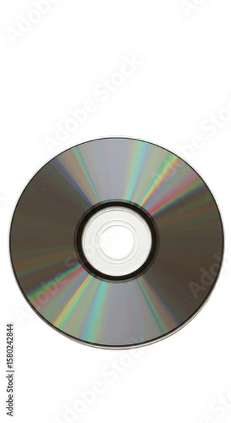 Obraz Isolated CD Disc Data on Transparent Background Digital Media