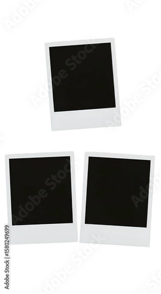 Obraz Isolated Three Photo Frames Arrangement On Transparent Background
