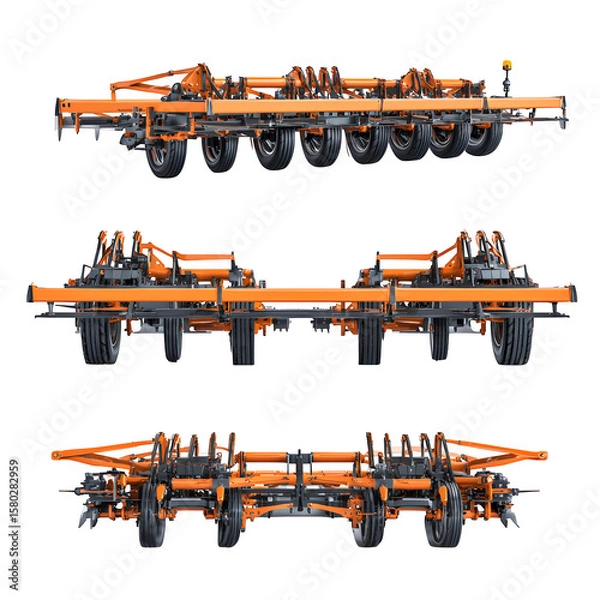 Obraz Realistic Clean Detailed disc harrow arranged i versatile design element, PNG cutout, ideal for graphic design and marketing materials, professional graphics, creative projects
