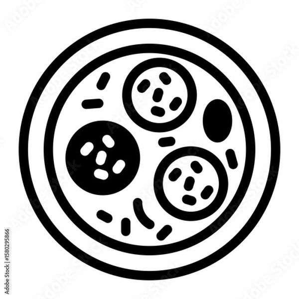 Fototapeta This Meatball soup icon is suitable for Indonesian culture, etc.