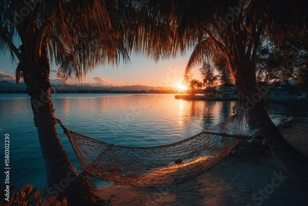 Obraz Island Hammock at Sunset