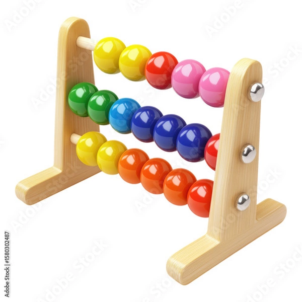 Fototapeta Toy abacus isolated on transparent background