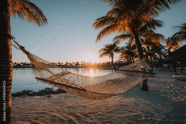 Obraz Sunset hammock relaxation