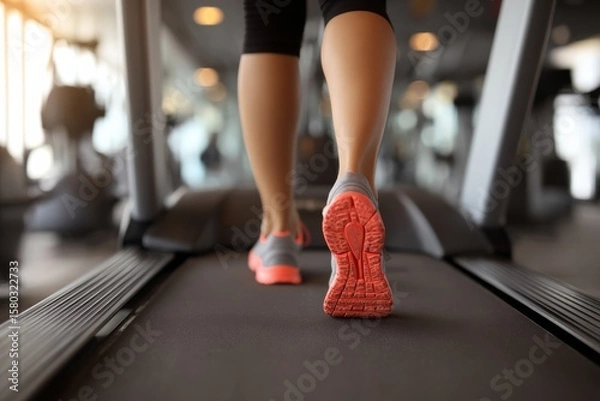 Obraz People exercising on a treadmill , Generative AI