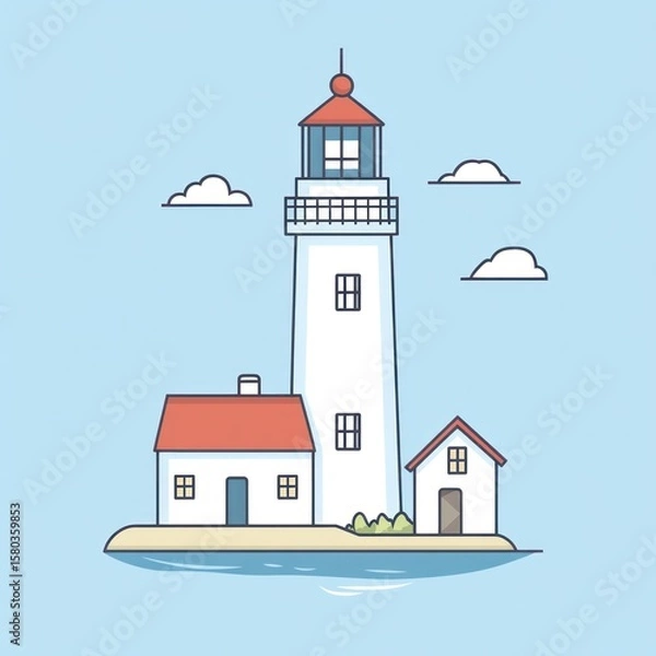Obraz Simple lighthouse illustration (1)