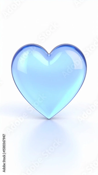 Obraz Hologram 3D heart icon illustration